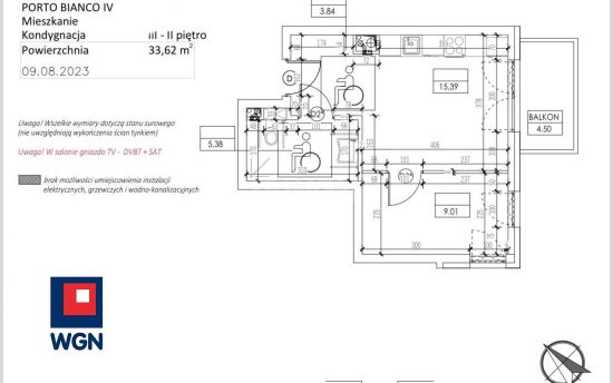 Mieszkanie na  sprzedaż RUMIA - 2 pokoje 33,62m2 - odbór grudzień RUMIA - PORTO BIANCO IV 2024